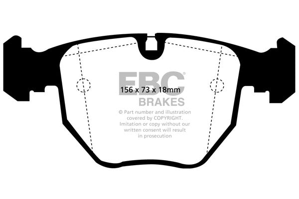 EBC Yellowstuff 4000 Series Street and Track Brake Pad Set (DP41036R)