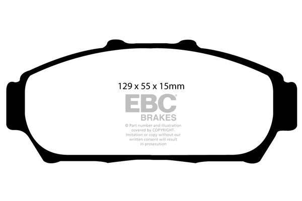 EBC Yellowstuff 4000 Series Street and Track Brake Pad Set (DP41206R)
