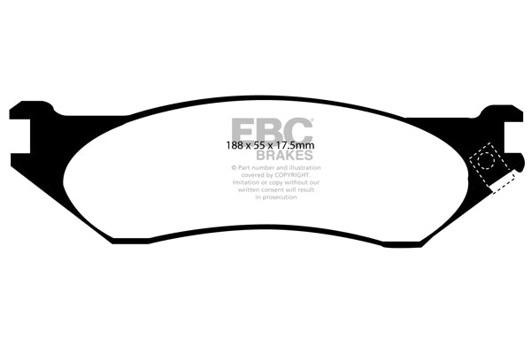 EBC Yellowstuff 4000 Series Street and Track Brake Pad Set (DP41267R)