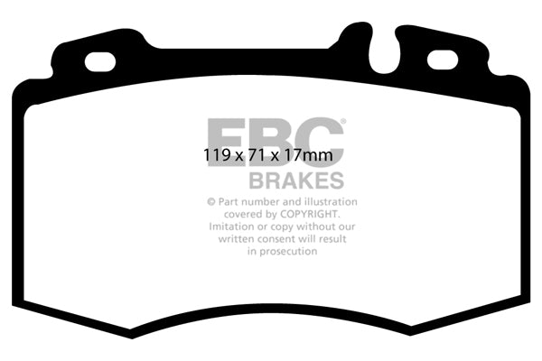 EBC Yellowstuff 4000 Series Street and Track Brake Pad Set (DP41363R)