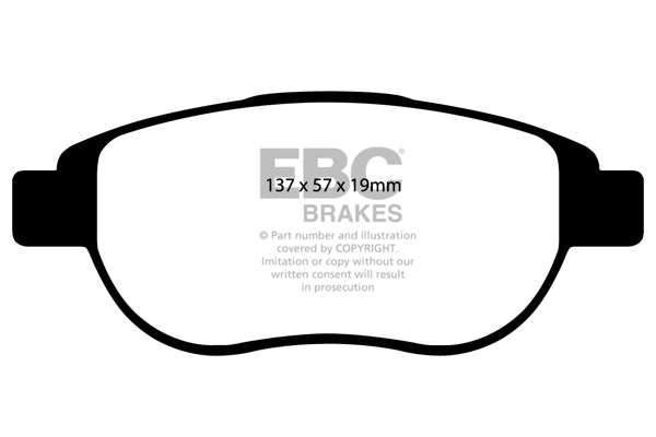EBC Yellowstuff 4000 Series Street and Track Brake Pad Set (DP41375R)