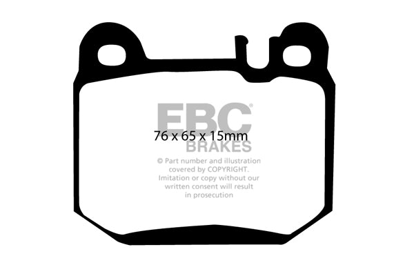 EBC Yellowstuff 4000 Series Street and Track Brake Pad Set (DP41395R)