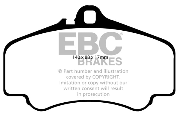 EBC Yellowstuff 4000 Series Street and Track Brake Pad Set (DP41454R)