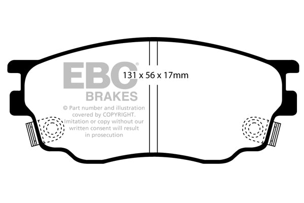 EBC Yellowstuff 4000 Series Street and Track Brake Pad Set (DP41464R)