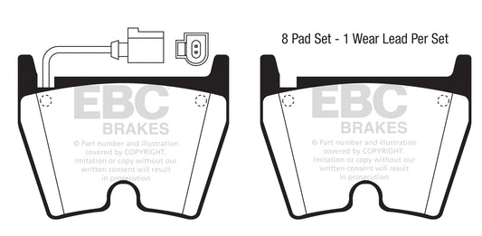 EBC Yellowstuff 4000 Series Street and Track Brake Pad Set (DP41513/3R)