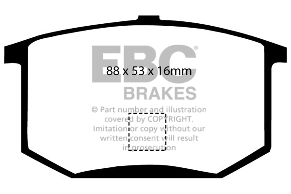 EBC Yellowstuff 4000 Series Street and Track Brake Pad Set (DP4298R)