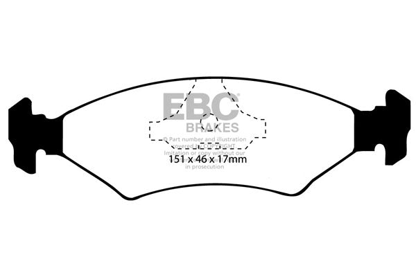 EBC Yellowstuff 4000 Series Street and Track Brake Pad Set (DP4415R)