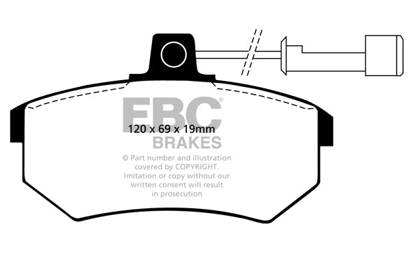 EBC Redstuff 3000 Series Sport Brake Pad Set (DP3486C)