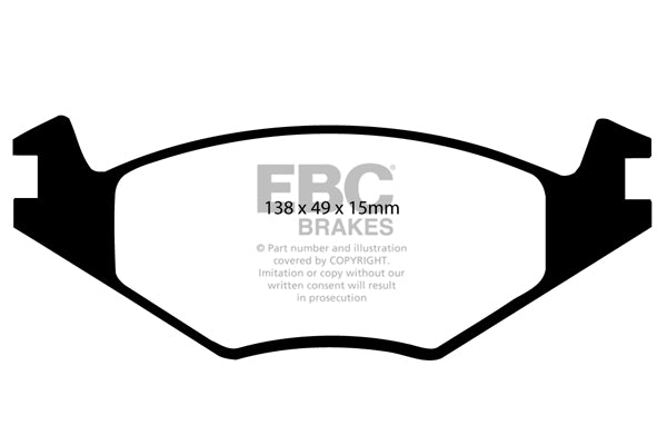 EBC Yellowstuff 4000 Series Street and Track Brake Pad Set (DP4517R)