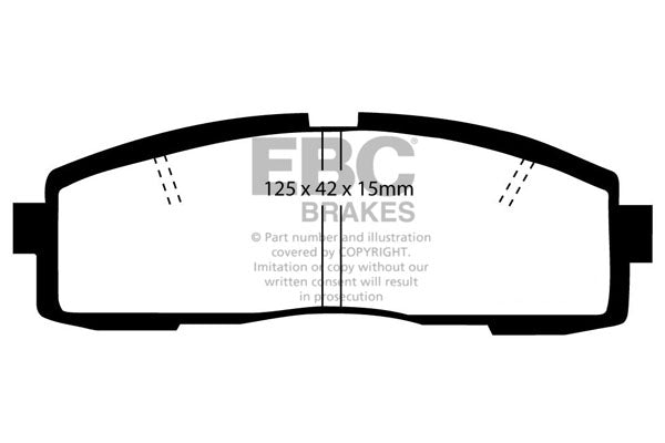 EBC Yellowstuff 4000 Series Street and Track Brake Pad Set (DP4608/2R)