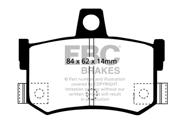EBC Yellowstuff 4000 Series Street and Track Brake Pad Set (DP4662/2R)