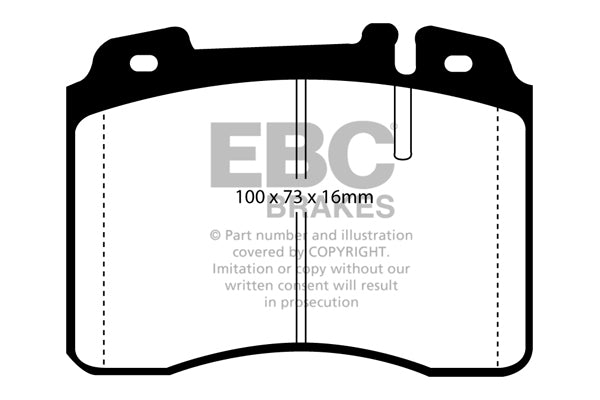 EBC Redstuff 3000 Series Sport Brake Pad Set (DP3927/2C)