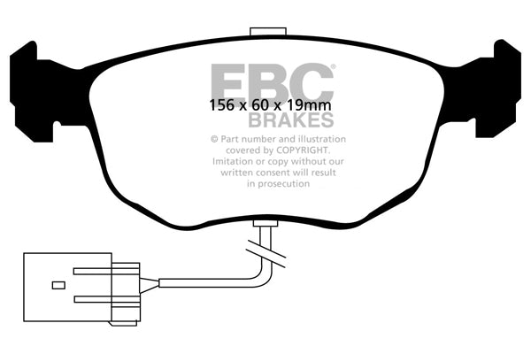 EBC Yellowstuff 4000 Series Street and Track Brake Pad Set (DP4956R)