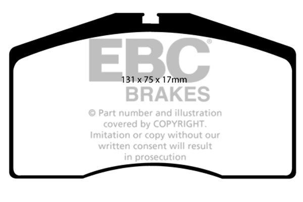 EBC Yellowstuff 4000 Series Street and Track Brake Pad Set (DP4997R)