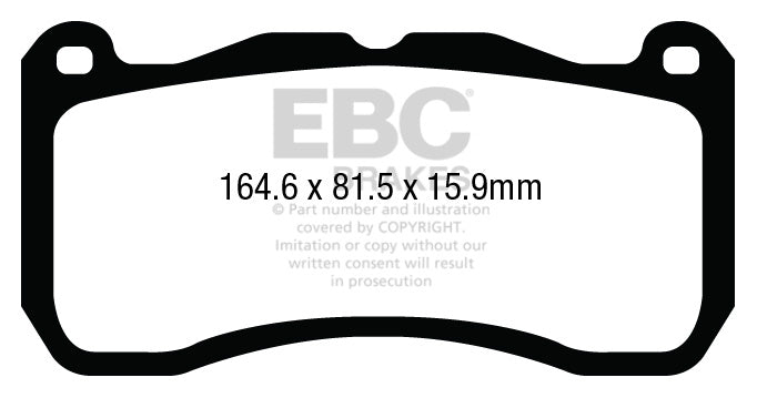 EBC Yellowstuff 4000 Series Street and Track Brake Pad Set (DP43013R)