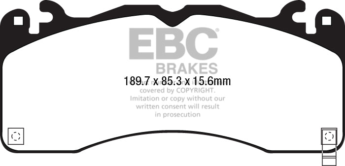 EBC Yellowstuff 4000 Series Street and Track Brake Pad Set (DP43040R)