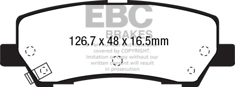 EBC Yellowstuff 4000 Series Street and Track Brake Pad Set (DP43041R)