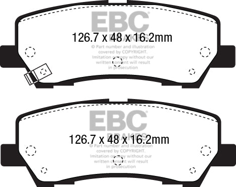 EBC Bluestuff NDX Trackday Brake Pad Set (DP53043NDX)