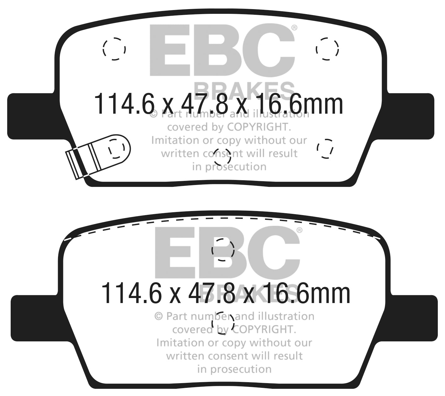 EBC Yellowstuff 4000 Series Street and Track Brake Pad Set (DP43064R)